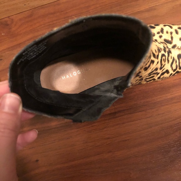 Leopard print pony hair Halogen Anita Bootie 6.5 - Picture 12 of 12